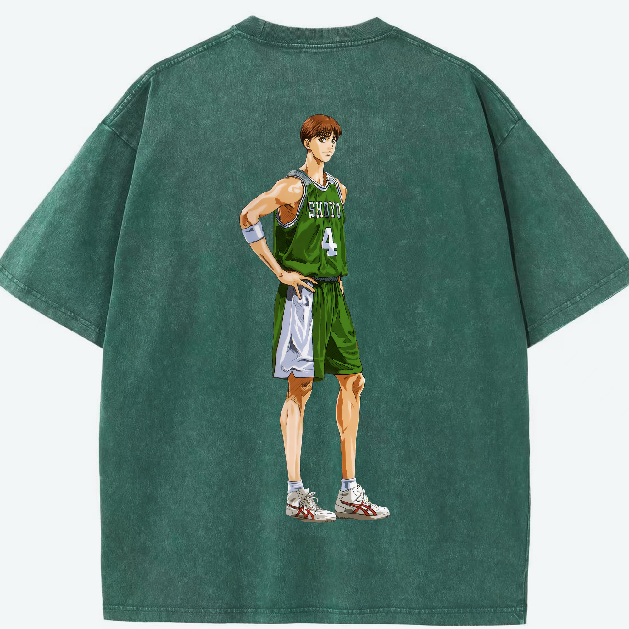 SLAM DUNK／スラムダンク 綿100% ヴィンテージ風 半袖Tシャツ（背面プリント）